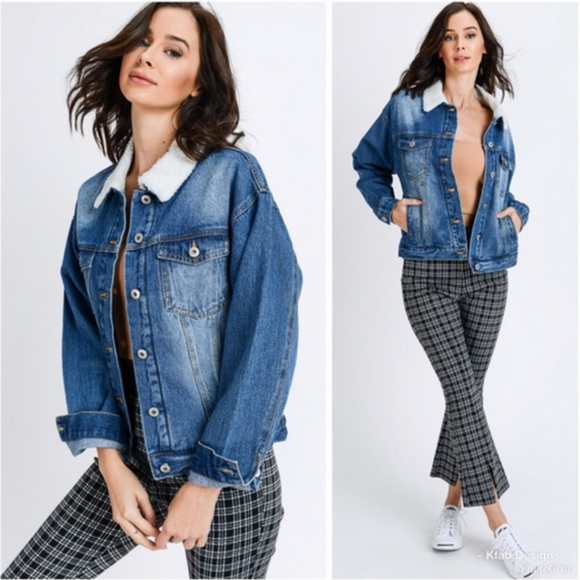 HOST PICK | Faux Sherpa Lined Denim Jacket - Picture 3 of 6